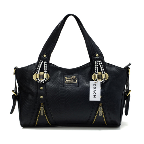 Coach In Embossed Medium Black Totes DFX | Coach Outlet Canada